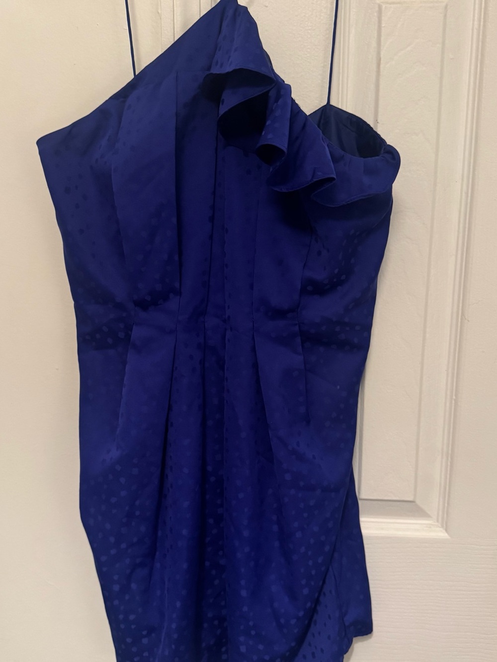 Topshop Royal Blue One-Shoulder Mini Dress